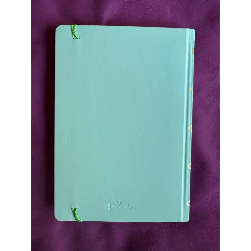 Hallmark Dot Grid Journal – “My Happy Place”Blue Hardcover –Gold Accents –Unused